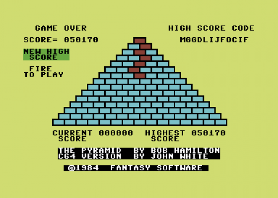 The Pyramid Screenshot 13 (Commodore 64)