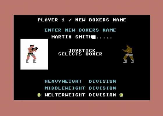 Star Rank Boxing 2 Screenshot 7 (Commodore 64/128)