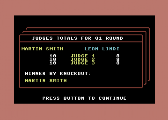 Star Rank Boxing 2 Screenshot 12 (Commodore 64/128)