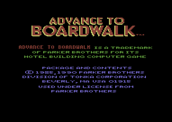 Advance To Boardwalk Screenshot 9 (Commodore 64/128)