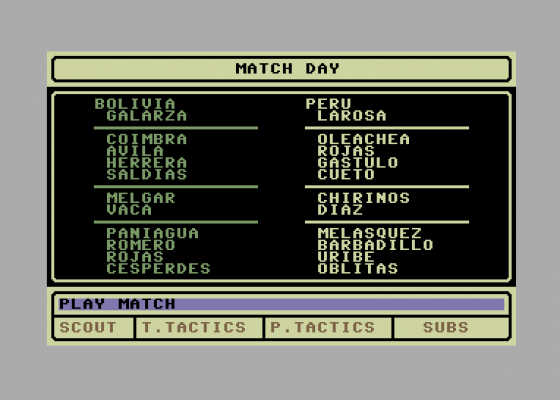 Tracksuit Manager Screenshot 11 (Commodore 64/128)