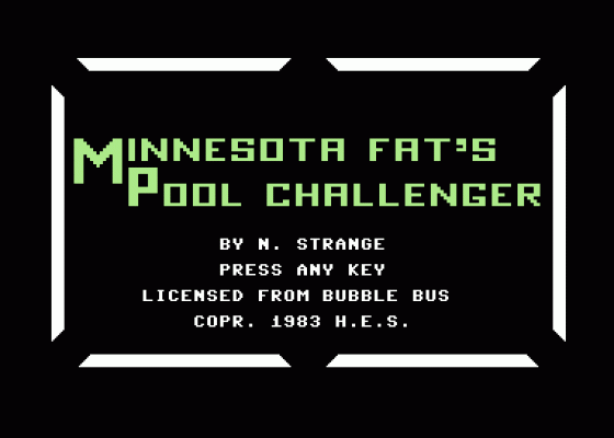 Minnesota Fats Pool Challenger Screenshot 7 (Commodore 64)