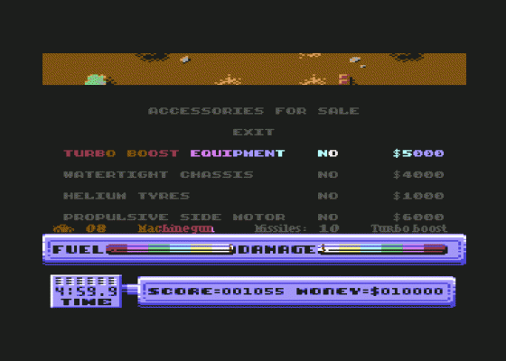 5th Gear Screenshot 8 (Commodore 64)