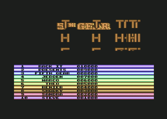 5th Gear Screenshot 14 (Commodore 64/128)