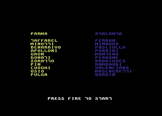 European Champions Screenshot 9 (Commodore 64)