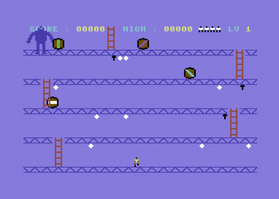 Crazy Kong Screenshot 1 (Commodore 64)