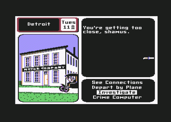 Where In The Usa Is Carmen Saniego Screenshot 11 (Commodore 64/128)