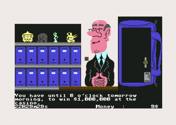 The Inheritance: Panic In Las Vegas Screenshot 18 (Commodore 64/128)