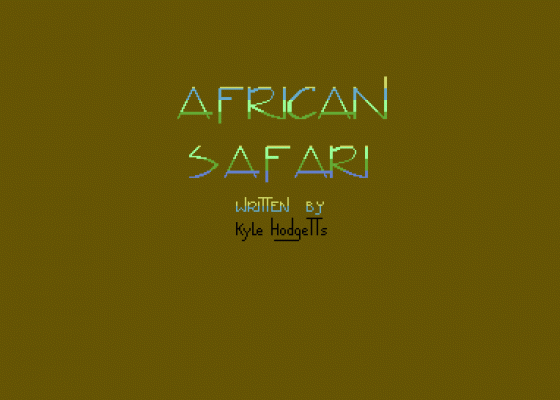 African Safari Loading Screen For The Commodore 64