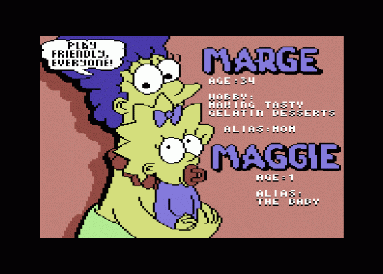 The Simpsons Arcade Game Screenshot 8 (Commodore 64/128)