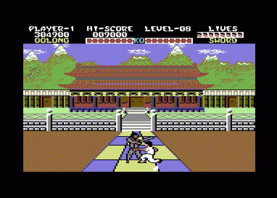 Yie-Ar Kung Fu Screenshot 8 (Commodore 64)