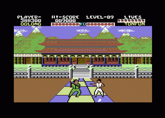 Yie-Ar Kung Fu Screenshot 9 (Commodore 64)