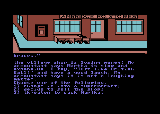 The Archers Screenshot 11 (Commodore 64/128)