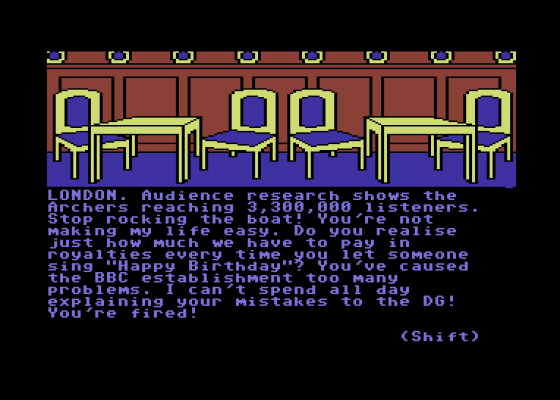 The Archers Screenshot 15 (Commodore 64/128)