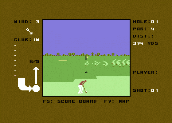 California Pro Golf Screenshot 1 (Commodore 64/128)