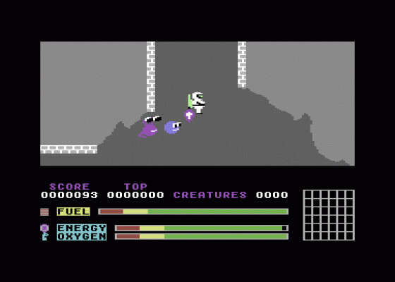 Phantom Of The Asteroids Screenshot 1 (Commodore 64/128)