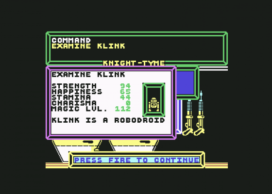 Knight Tyme Screenshot 6 (Commodore 64/128)