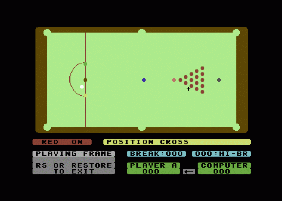 On Cue Screenshot 5 (Commodore 64/128)