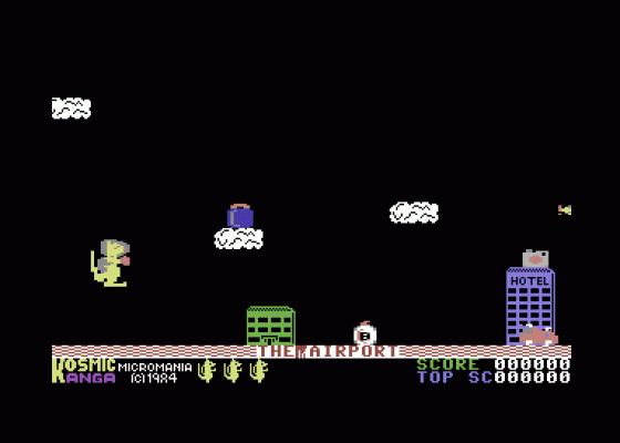 Kosmic Kanga Screenshot 1 (Commodore 64)