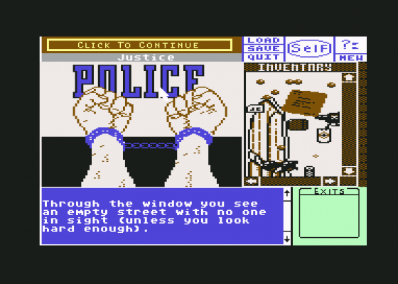 Deja Vu Screenshot 12 (Commodore 64/128)