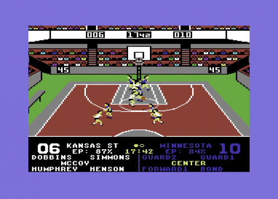 Omni-Play Basketball Screenshot 7 (Commodore 64)