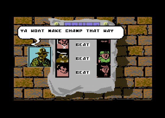 Sgt Slaughters Mat Wars Screenshot 8 (Commodore 64/128)