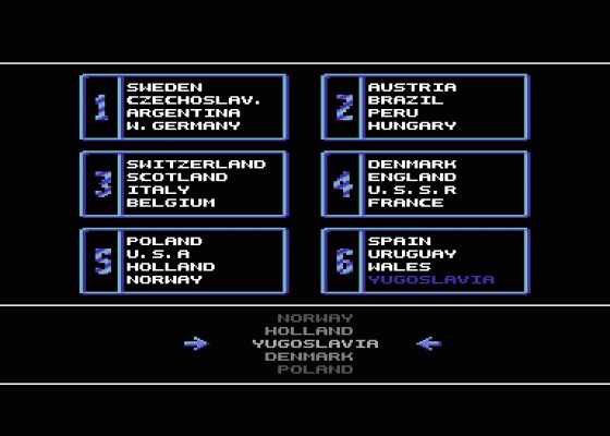 Adidas Championship: Football Screenshot 15 (Commodore 64/128)