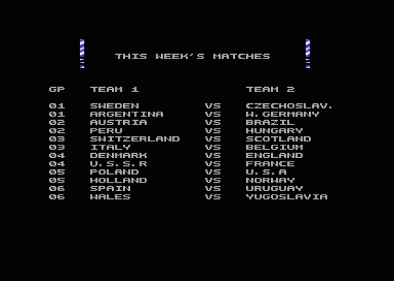 Adidas Championship: Football Screenshot 16 (Commodore 64/128)