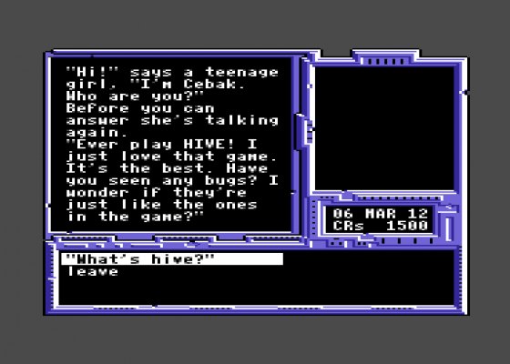 Space Rogue Screenshot 19 (Commodore 64)