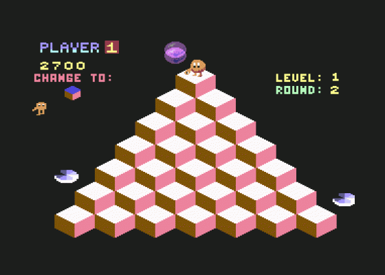 Q Bert Screenshot 8 (Commodore 64)