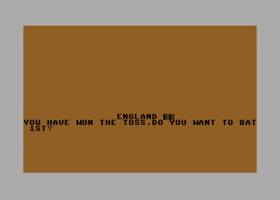 Tim Love's Cricket Screenshot 7 (Commodore 64/128)