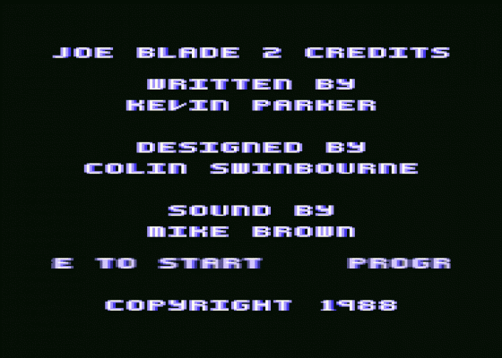 Joe Blade II Screenshot 13 (Commodore 64/128)