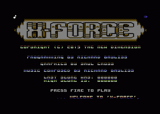 X-Force Screenshot 10 (Commodore 64/128)