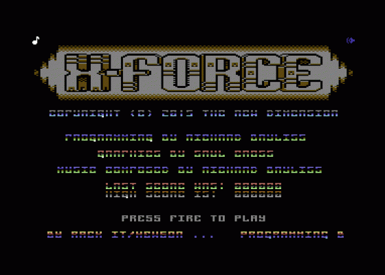 X-Force Screenshot 11 (Commodore 64/128)