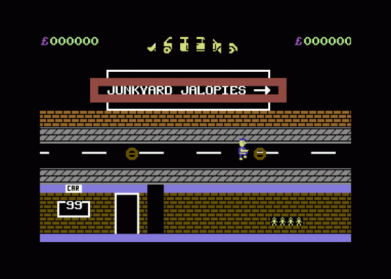 Junkyard Jalopies Screenshot 1 (Commodore 64)