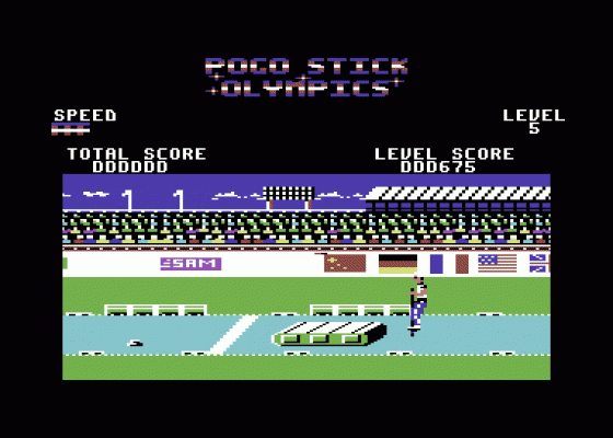 Pogostick Olympics Screenshot 5 (Commodore 64/128)