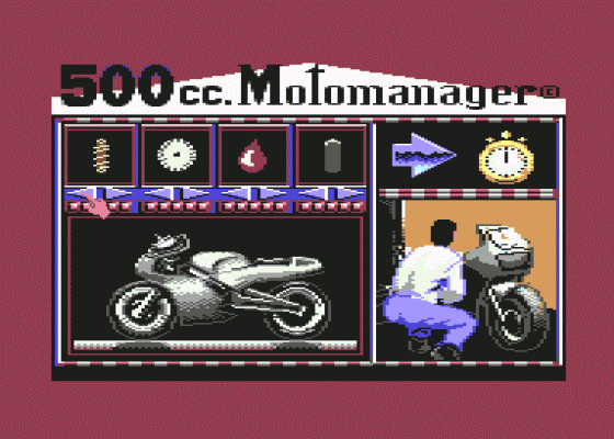 500cc Motomanager Screenshot 6 (Commodore 64)