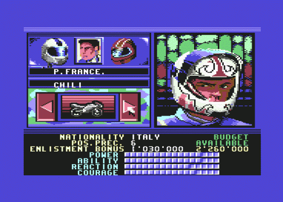 500cc Motomanager Screenshot 8 (Commodore 64)