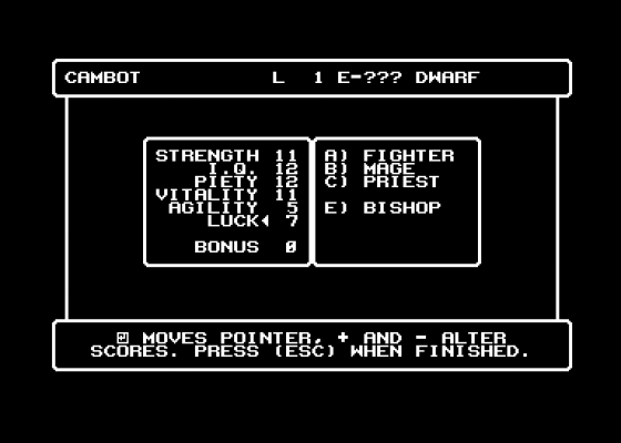 Wizardry V: Heart Of The Maelstrom Screenshot 6 (Commodore 64/128)