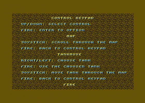 Panzer Screenshot 10 (Commodore 64/128)