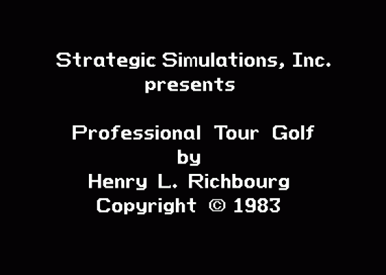 Professional Tour Golf