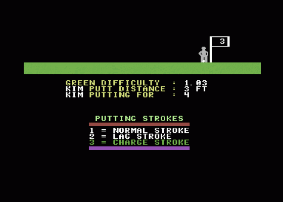 Professional Tour Golf Screenshot 5 (Commodore 64)