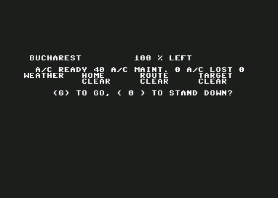 B-24 Flight Simulator Screenshot 12 (Commodore 64/128)