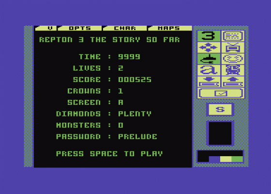 Repton 3 Screenshot 9 (Commodore 64/128)