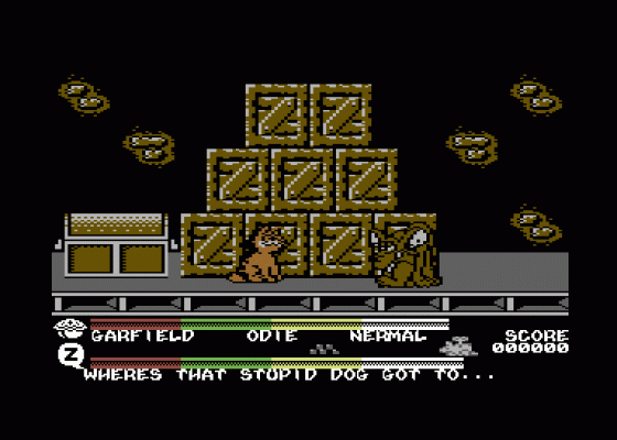 Garfield: Big, Fat, Hairy Deal Screenshot 6 (Commodore 64/128)