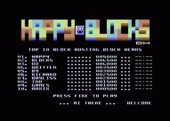 Happy Blocks DX Screenshot 15 (Commodore 64/128)