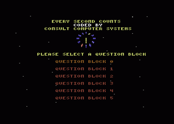 Every Second Counts Screenshot 7 (Commodore 64/128)