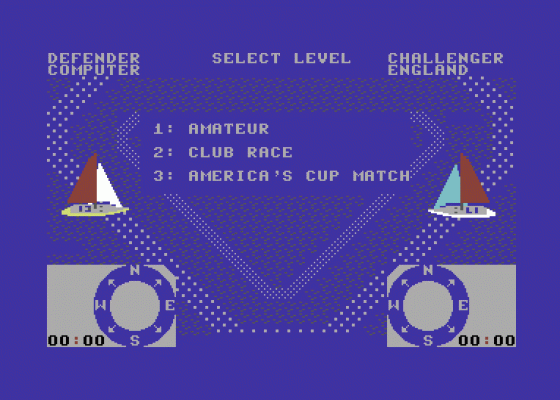 America's Cup Challenge Screenshot 5 (Commodore 64/128)