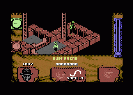 Indiana Jones And The Fate Of Atlantis: The Action Game Screenshot 5 (Commodore 64/128)