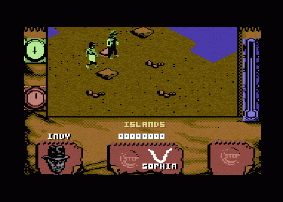 Indiana Jones And The Fate Of Atlantis: The Action Game Screenshot 6 (Commodore 64/128)